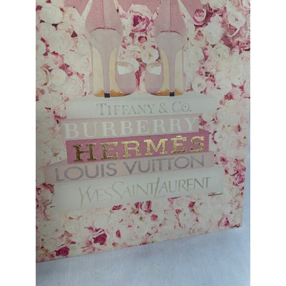 2 Pictures on canvas, pink and beige - Picture 3 of 5